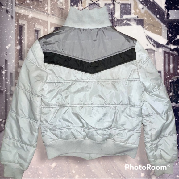 REFUGE Puffer Jacket w/ BANANA REPUBLIC Wool Scarf, Detachable Fur Hood, Wmn's M - Picture 3 of 16